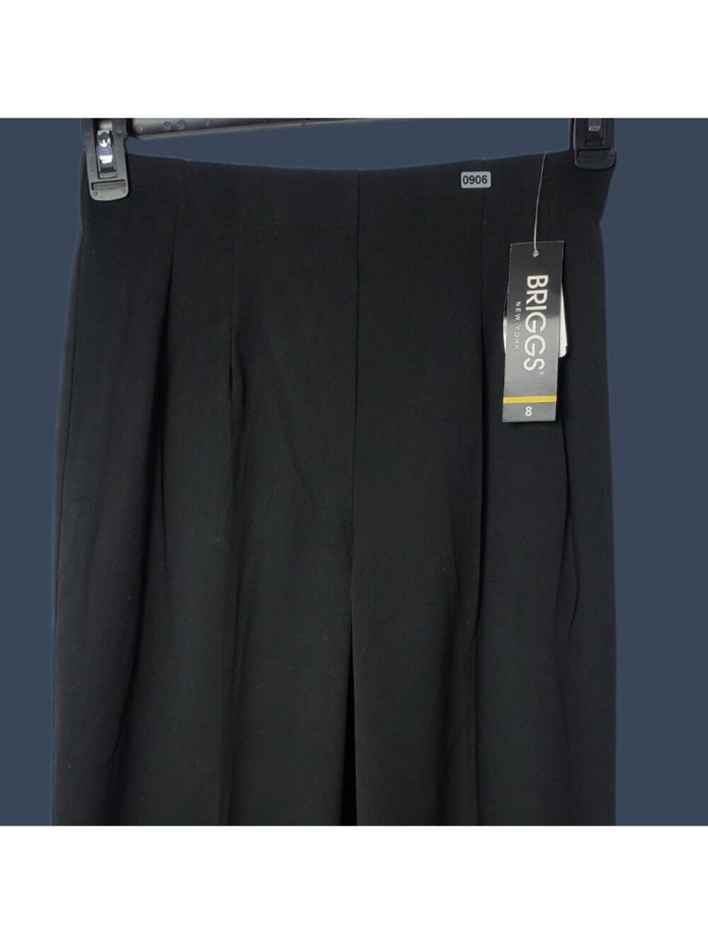 Briggs NY Womens Pleated Straight Dress Pants Black Size 8 - Picture 12 of 16